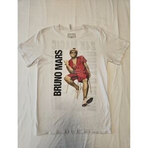 Official Bruno Mars 24K Magic World Tour Men's Small Concert T Shirt White